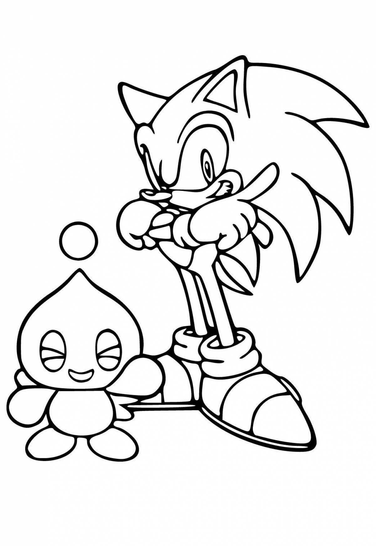 Sonic glowing coloring book