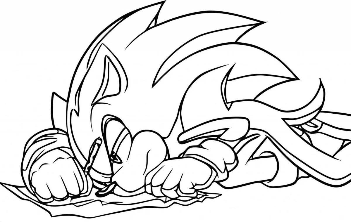 Playful coloring sonic