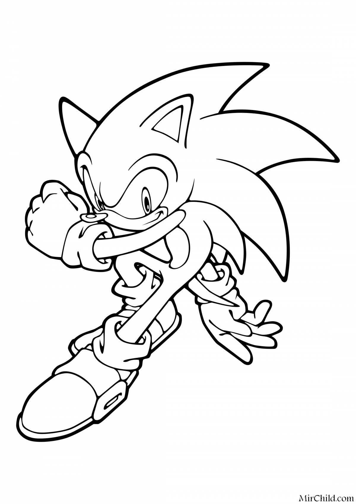 Animated sonic coloring book