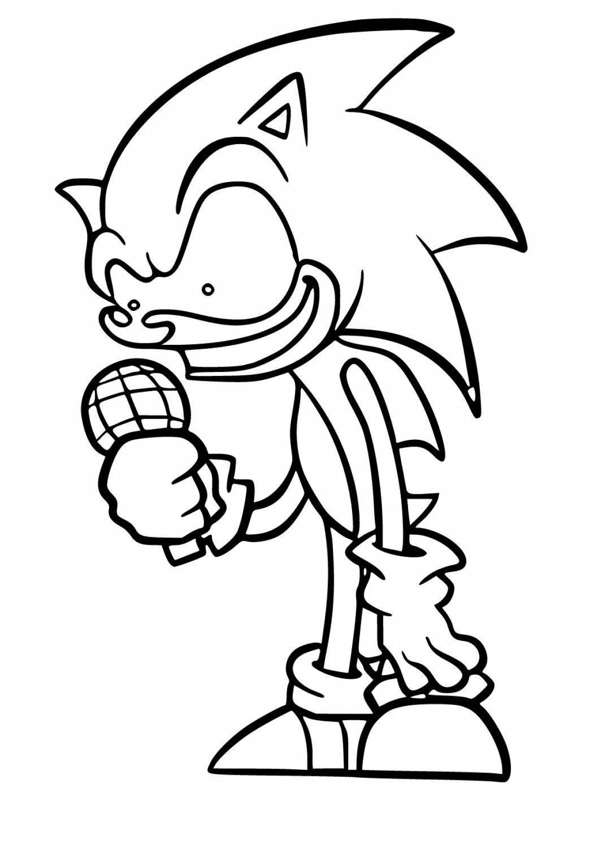 Great sonic coloring page