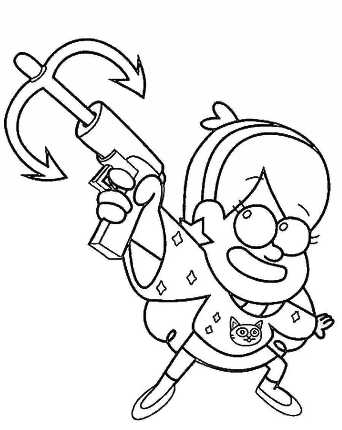 Animated Gravity Falls Mabel Coloring Page
