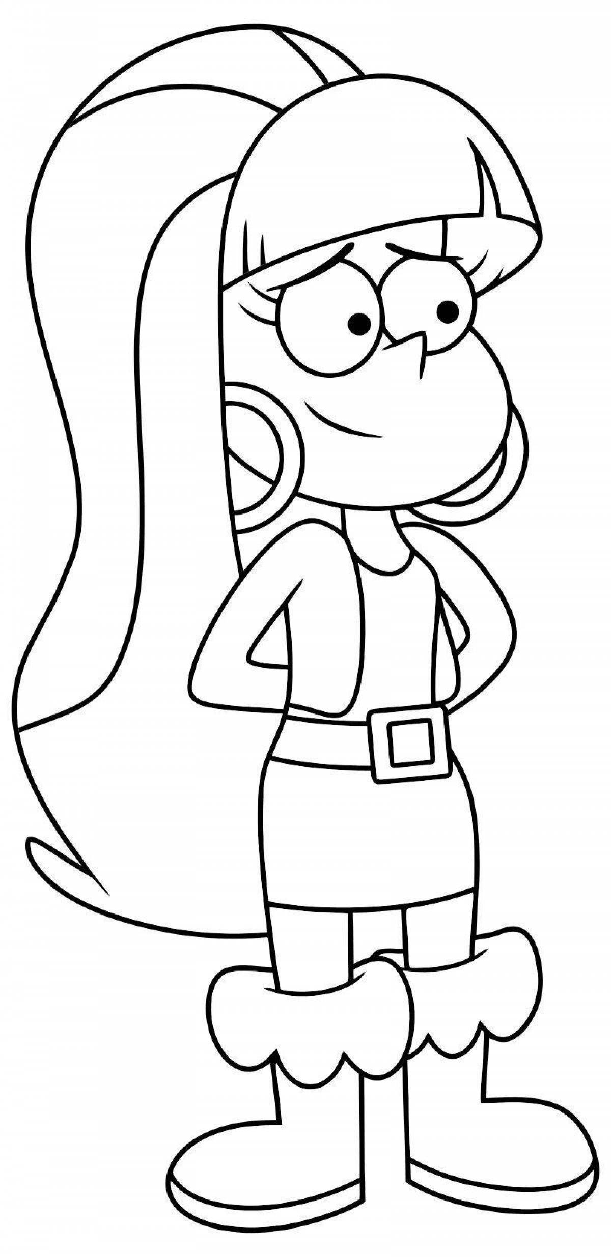 Mabel gravity falls live coloring page
