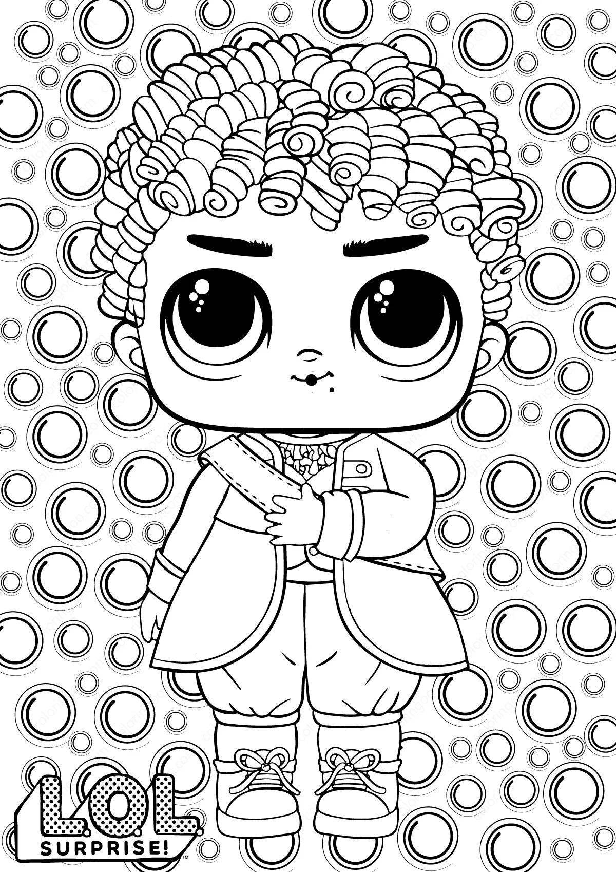 Radiant coloring page boy lol omg