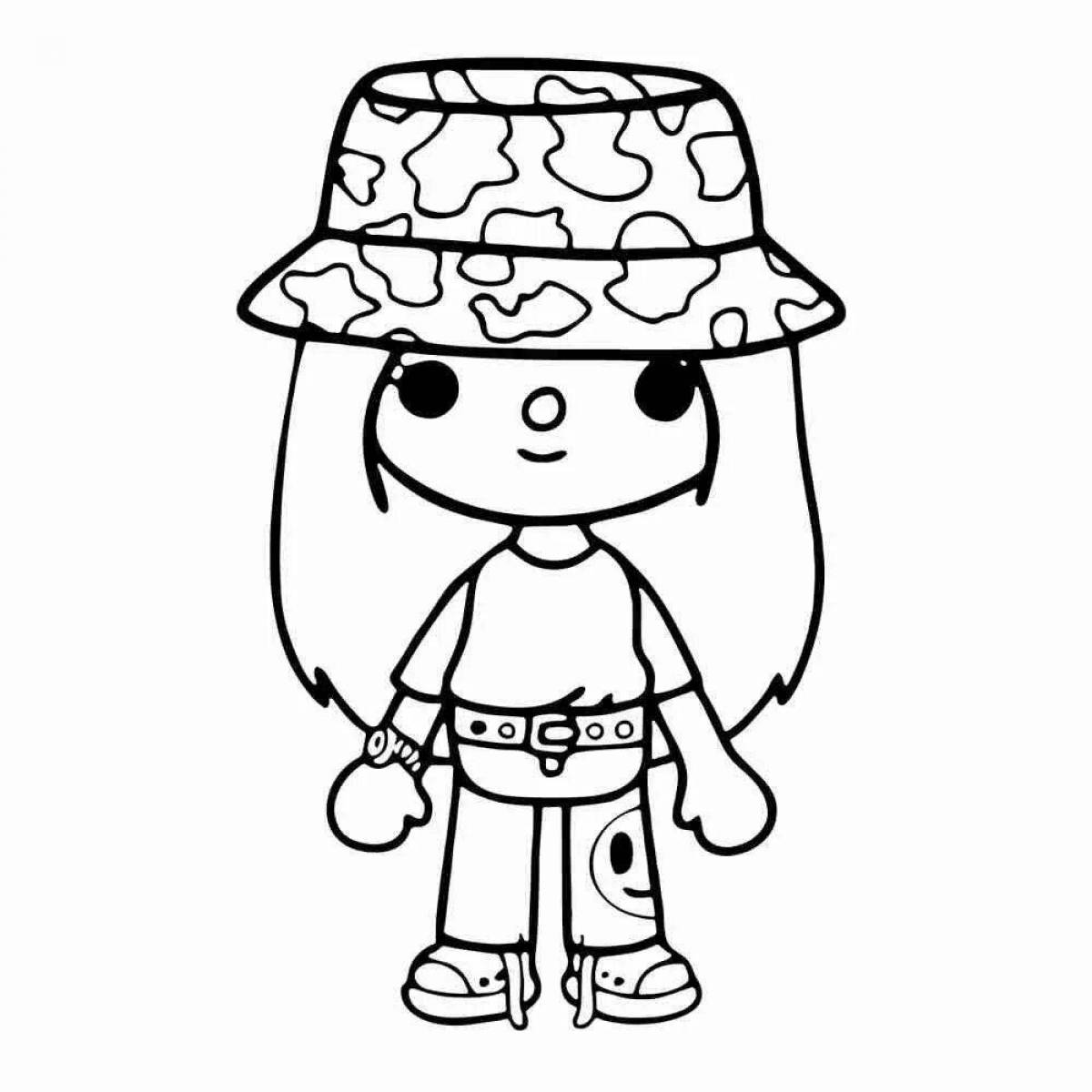 Rita glowing Boca coloring page