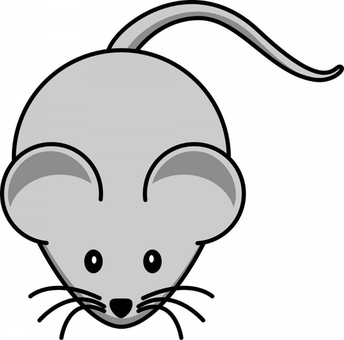 Merry coloring book mouse for children