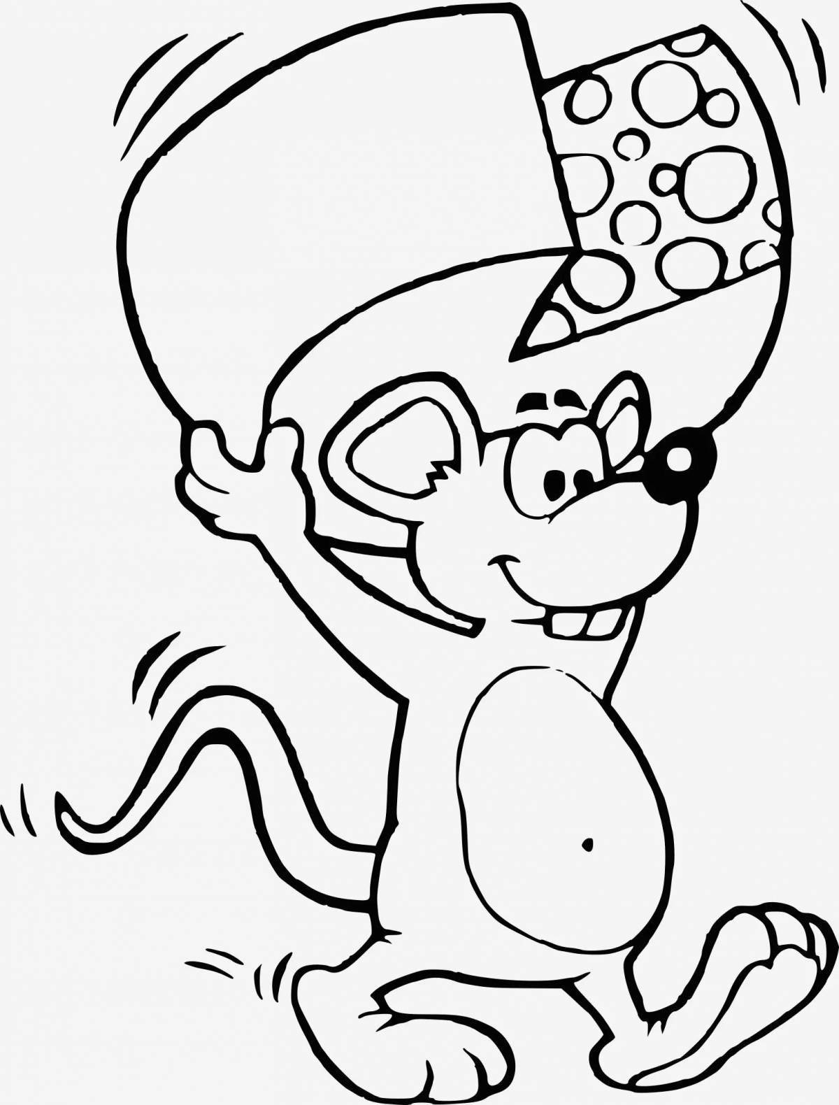 Color cute mouse coloring book for kids