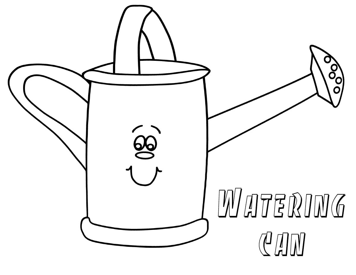 Amazing watering can coloring book for preschoolers