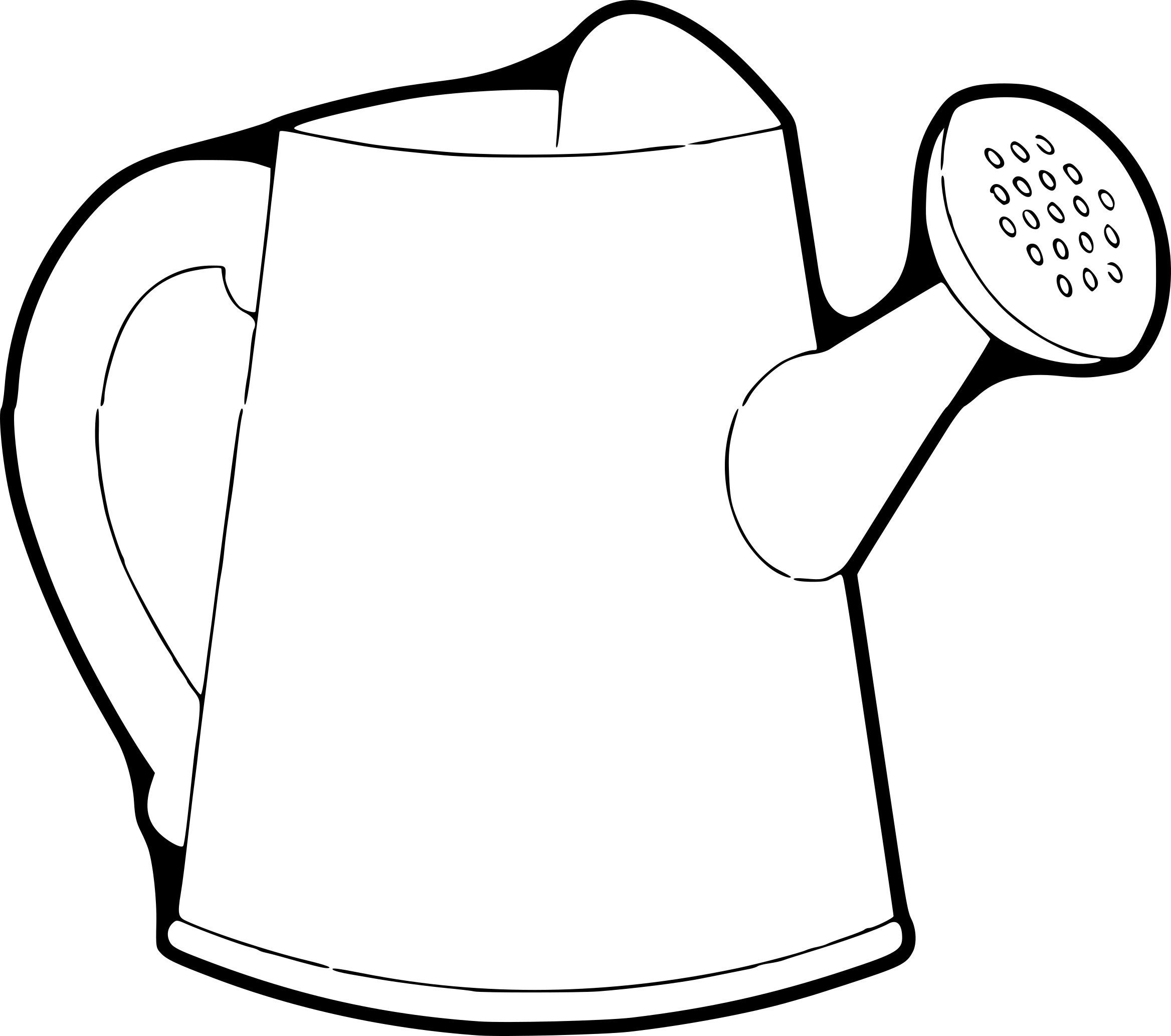 Gorgeous Watering Can Coloring Page for Toddlers