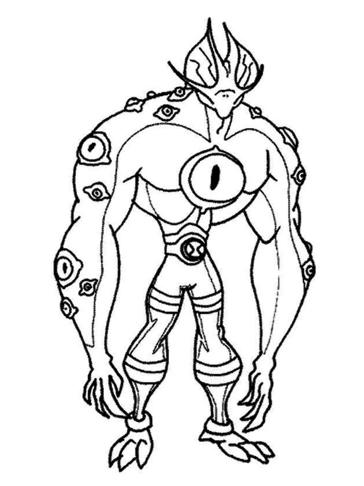Amazing ben 10 omniverse coloring page