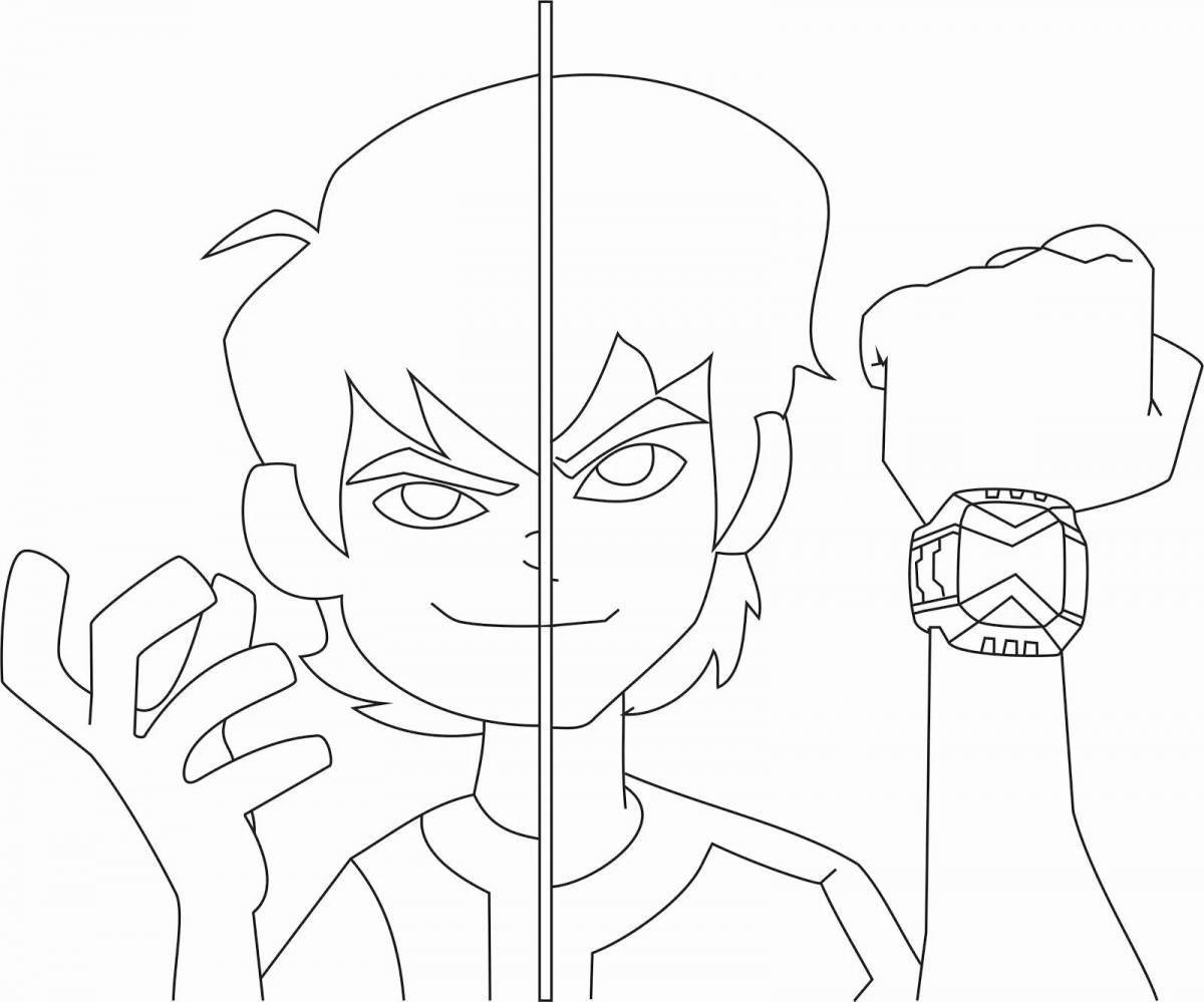 Sweet ben 10 omniverse coloring page