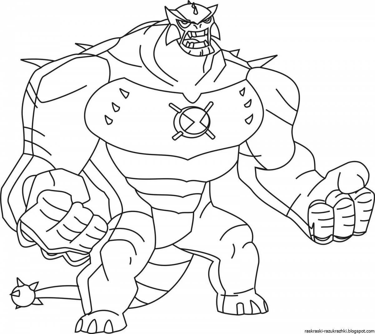 Animated coloring ben 10 omniverse