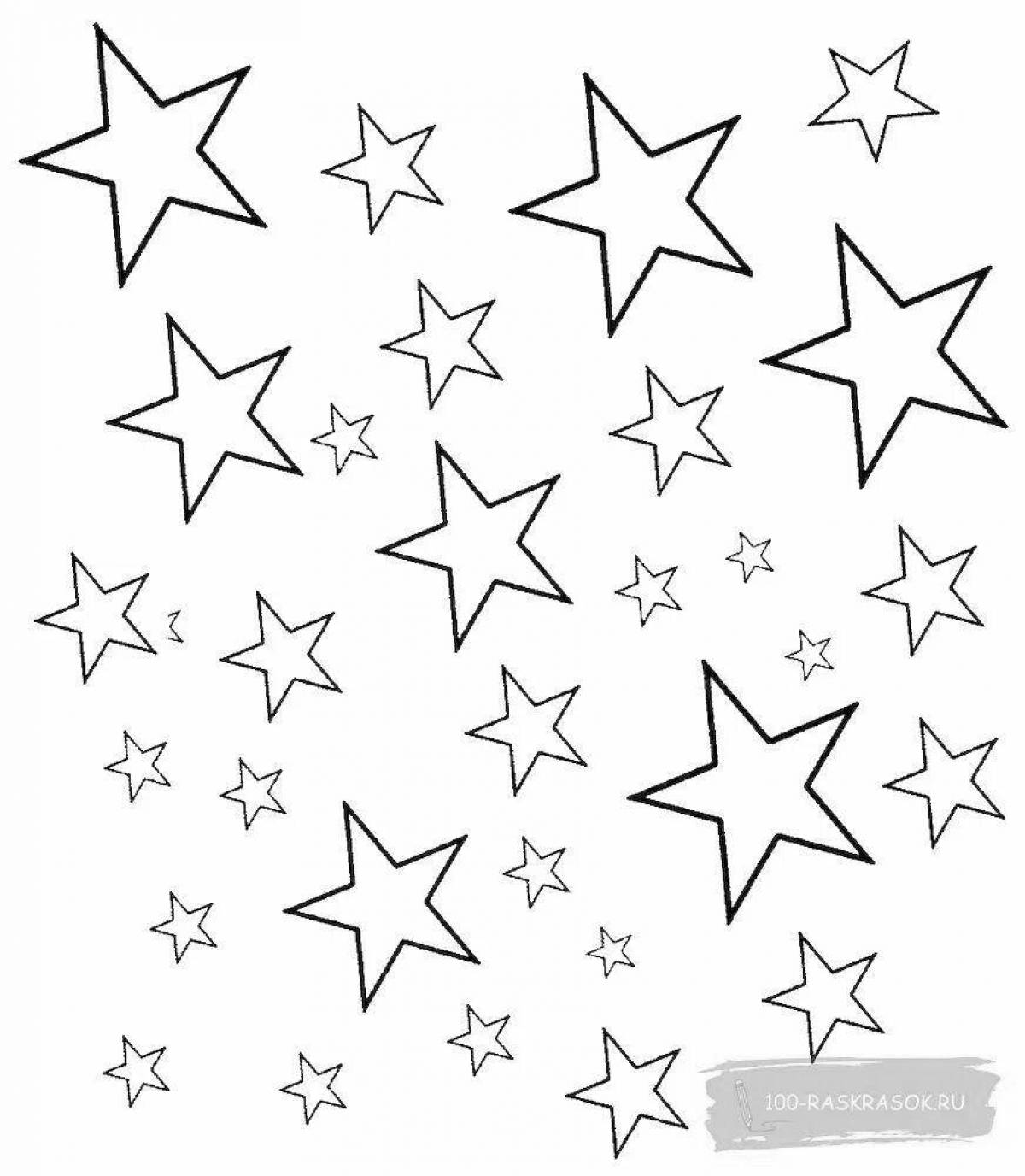 Innovative star coloring page for kids