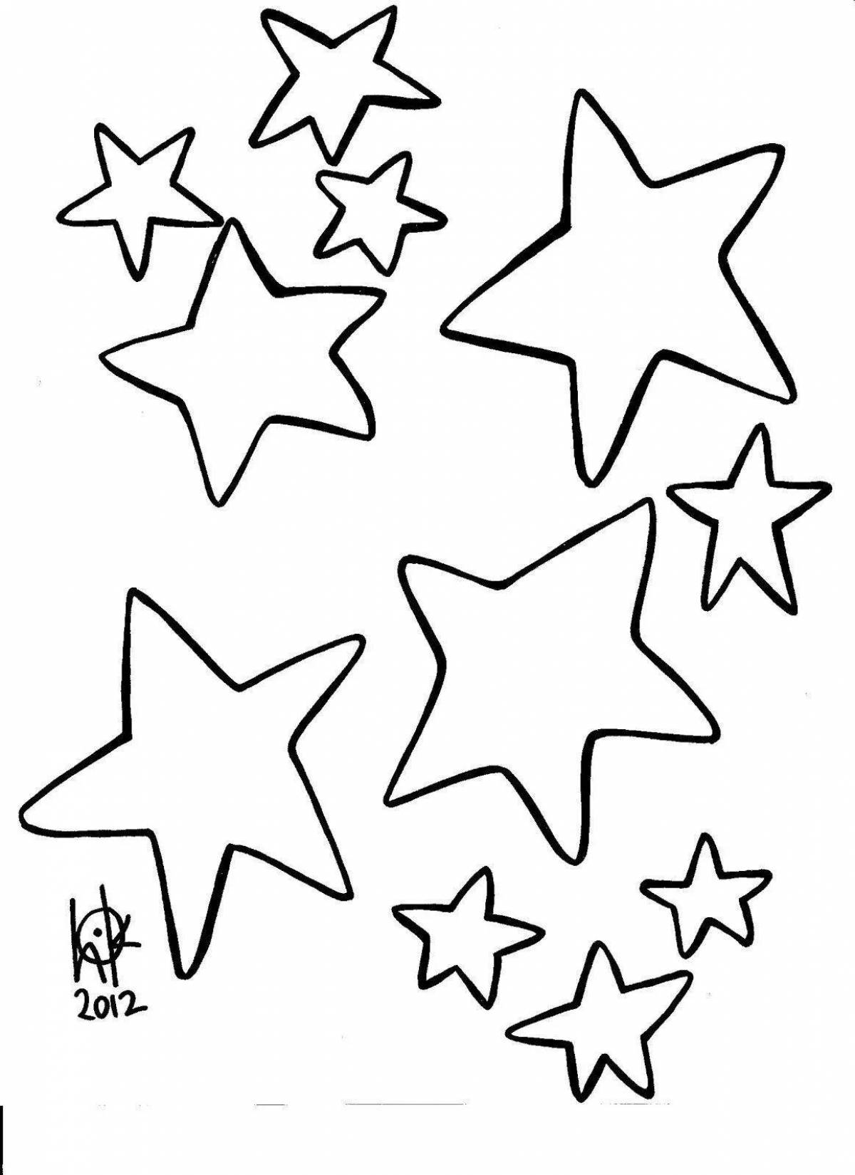 Charming star coloring book for kids