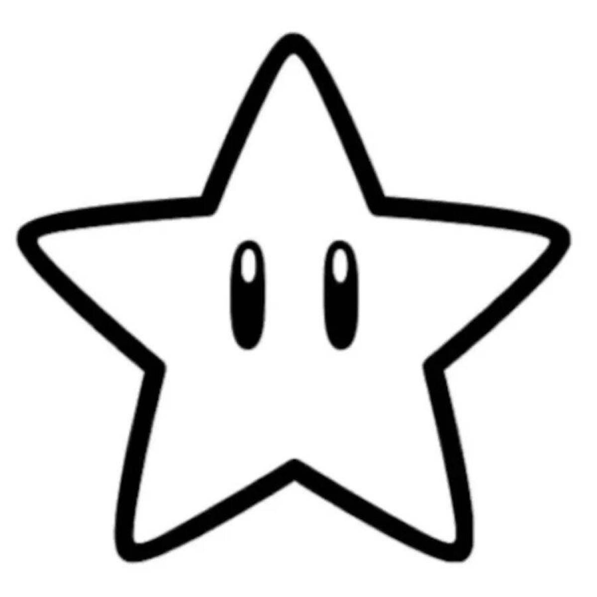 Fancy star coloring for kids