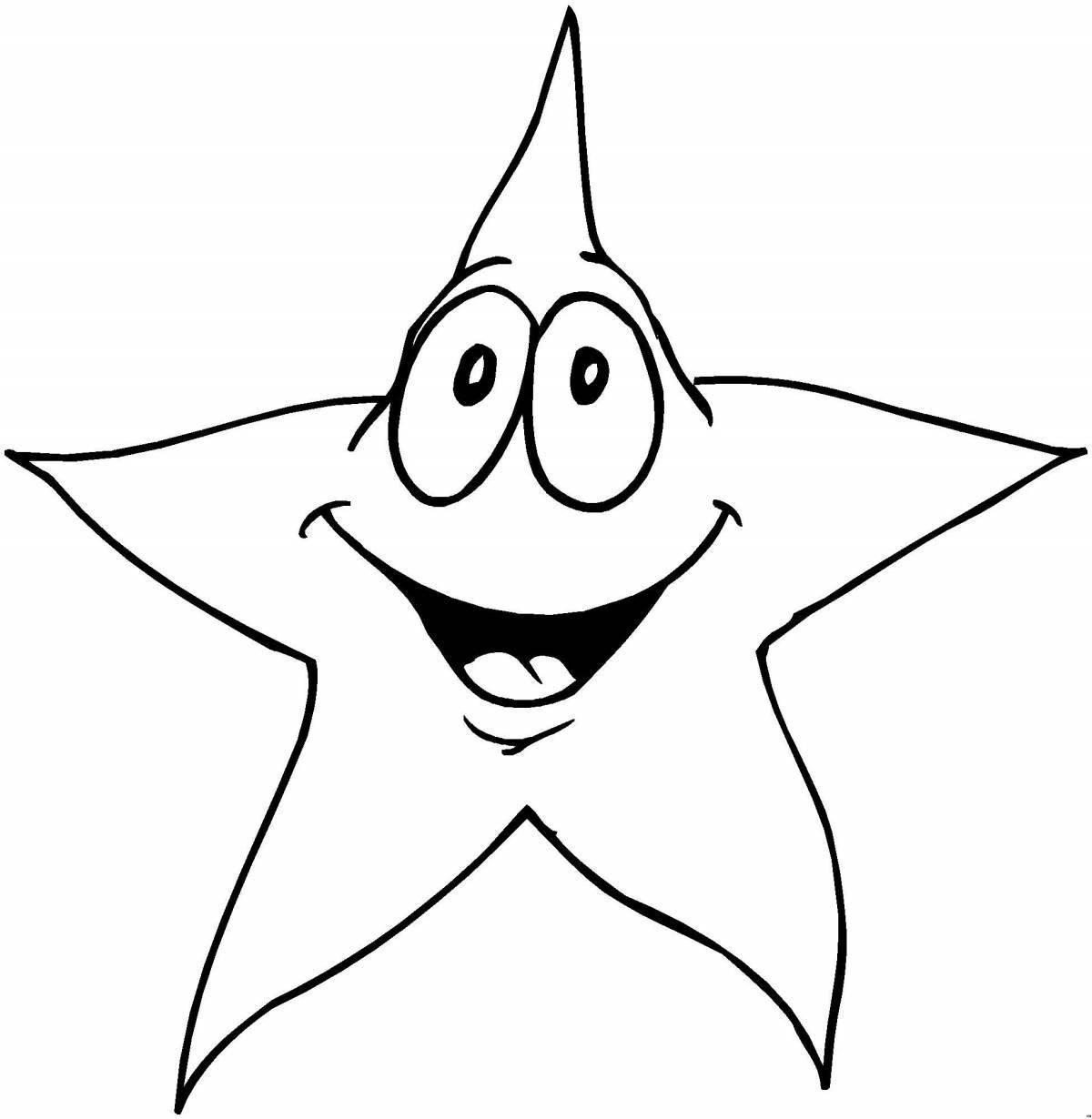 Colorful stars coloring page for kids