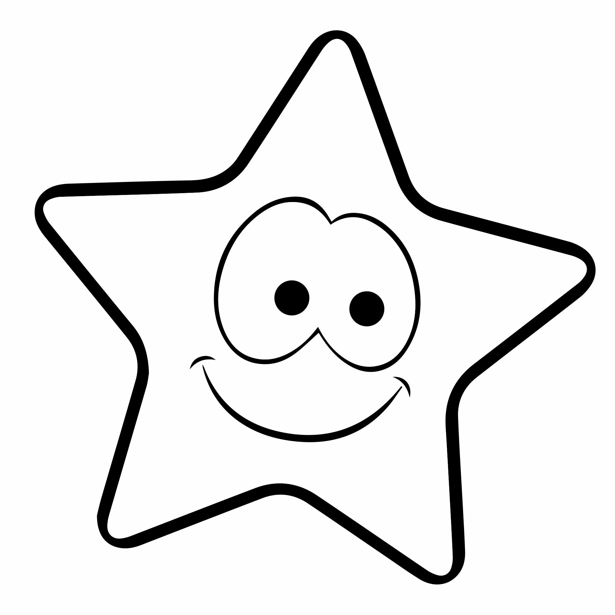 Красивая страница раскраски звезды для детей