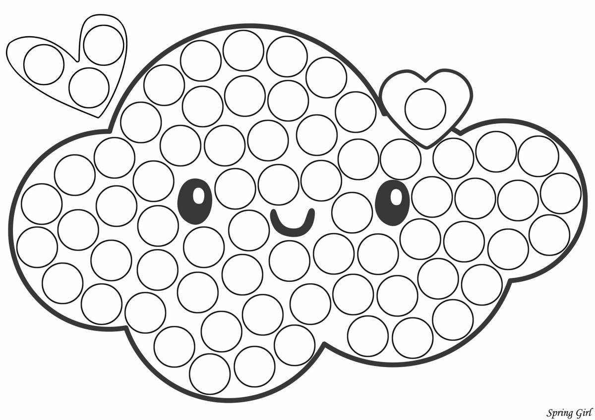 Colorful cotton swab pattern