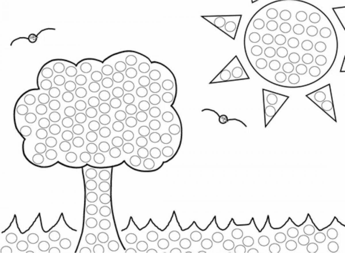 Colorful cotton swab pattern