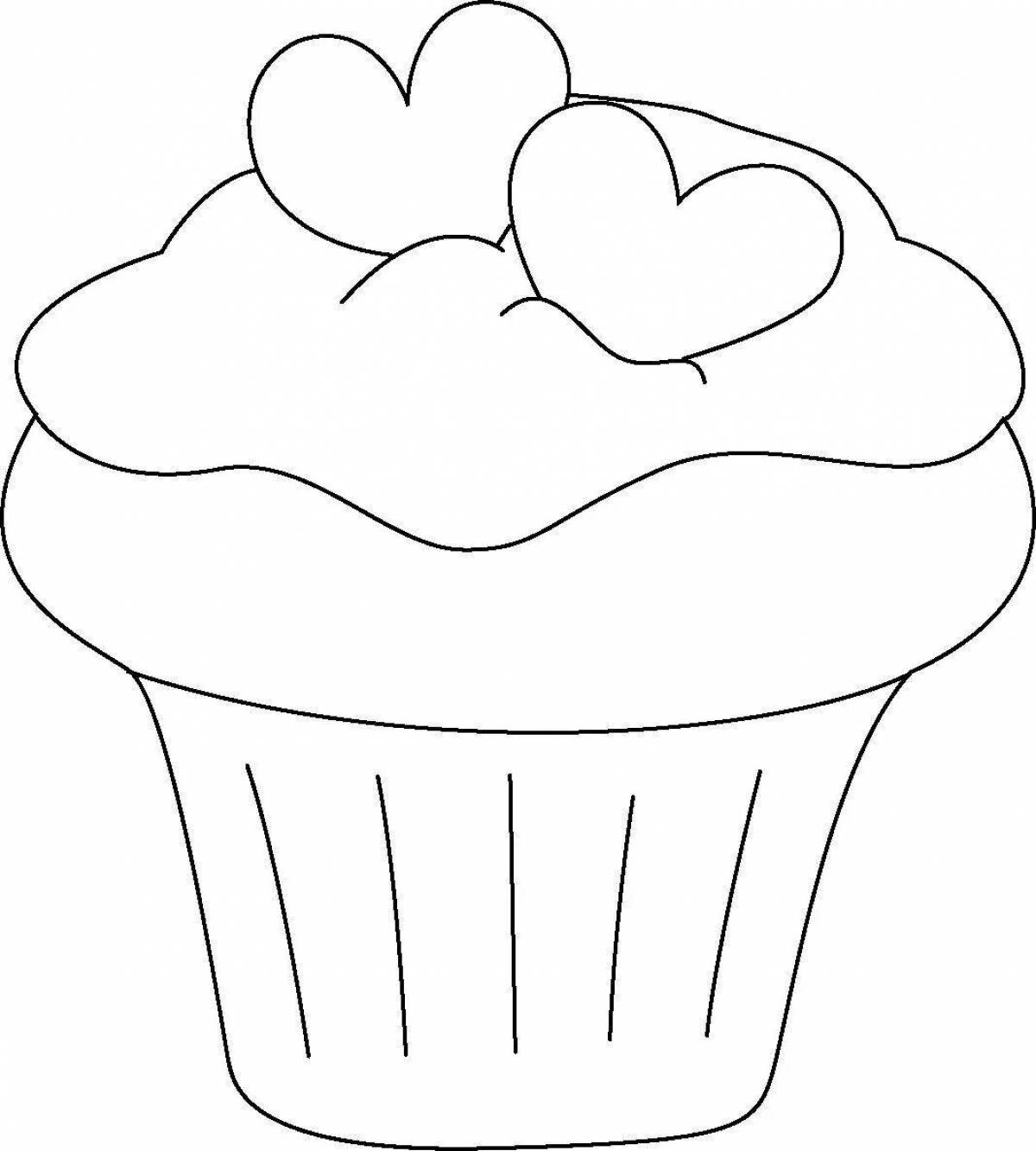 Sweet cupcake coloring pages for kids