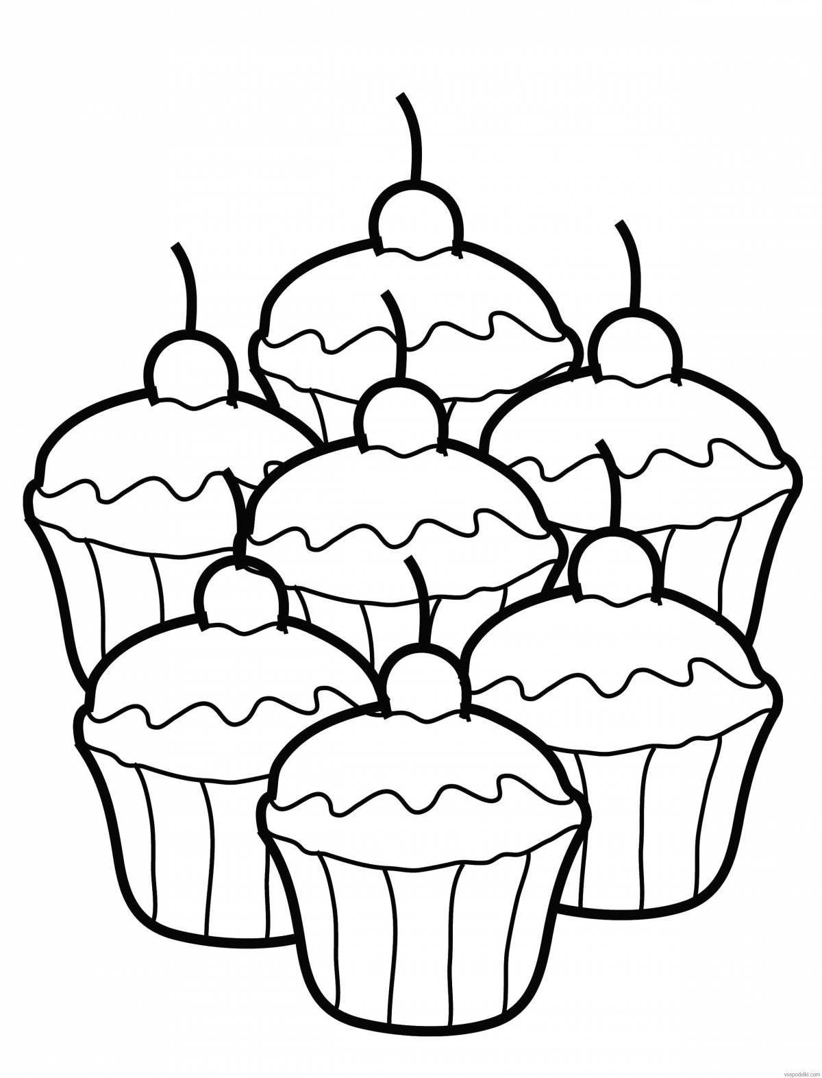 Amazing cupcake coloring pages for kids