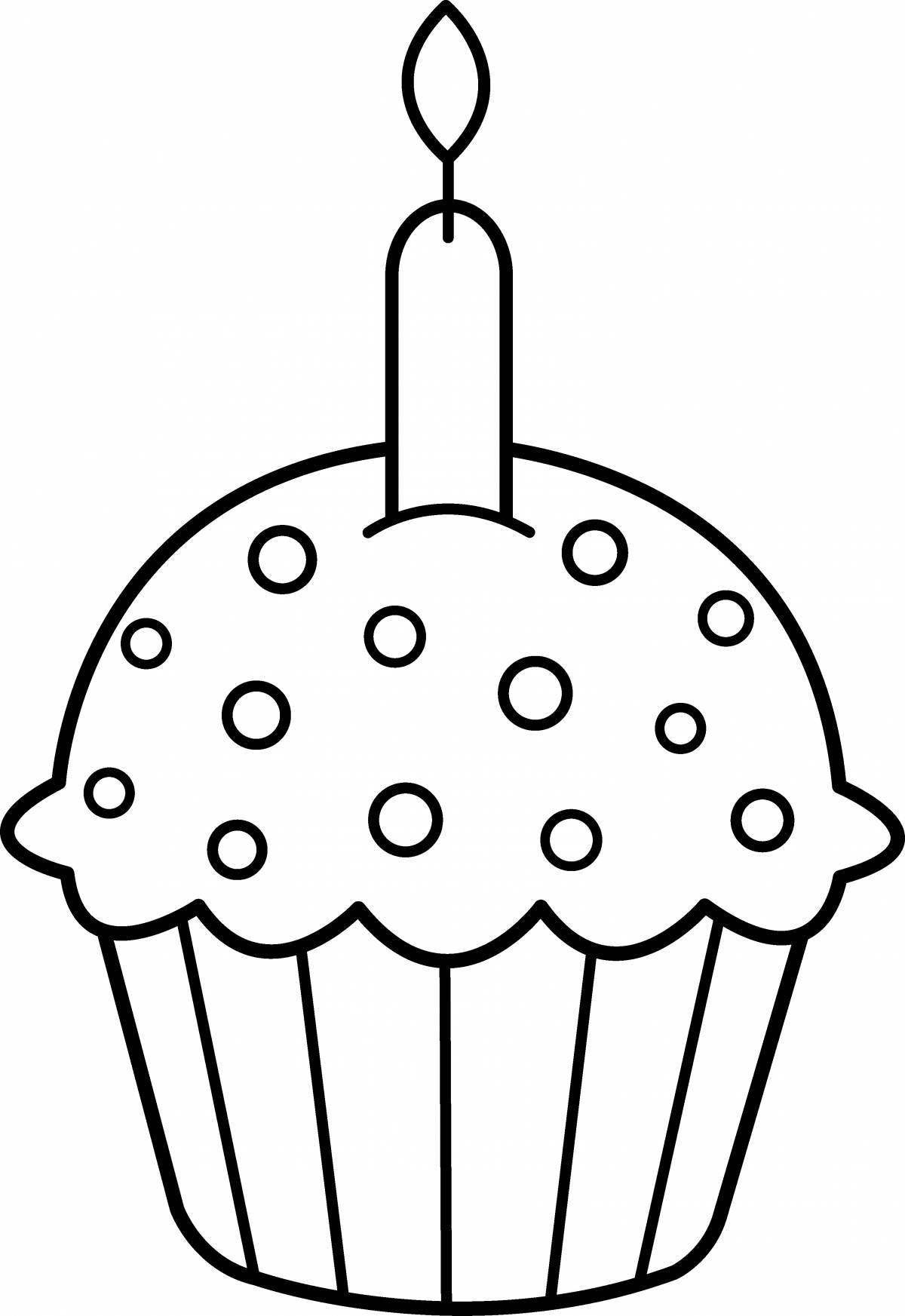 Coloring cupcakes for kids