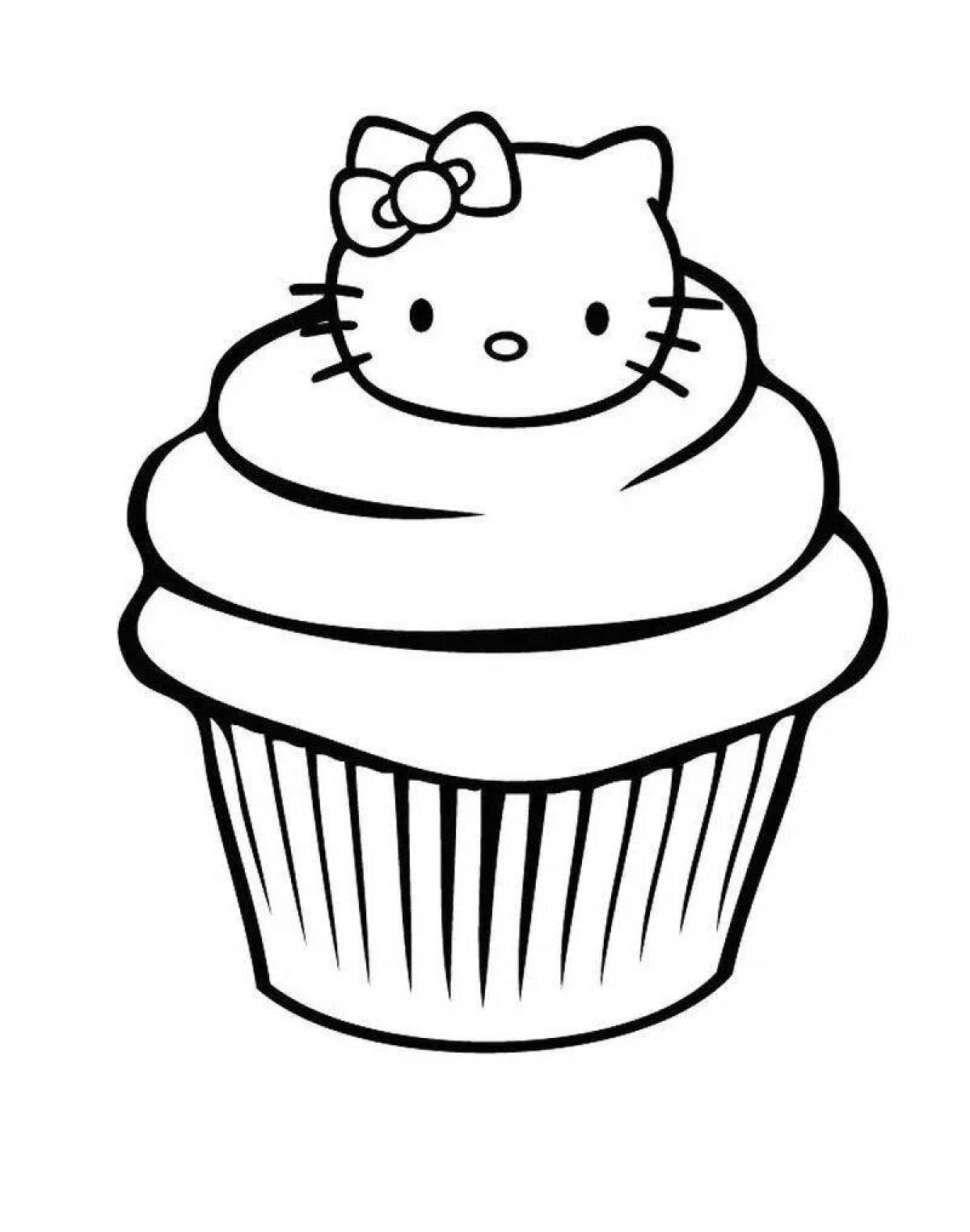 Creative cupcake coloring pages for kids