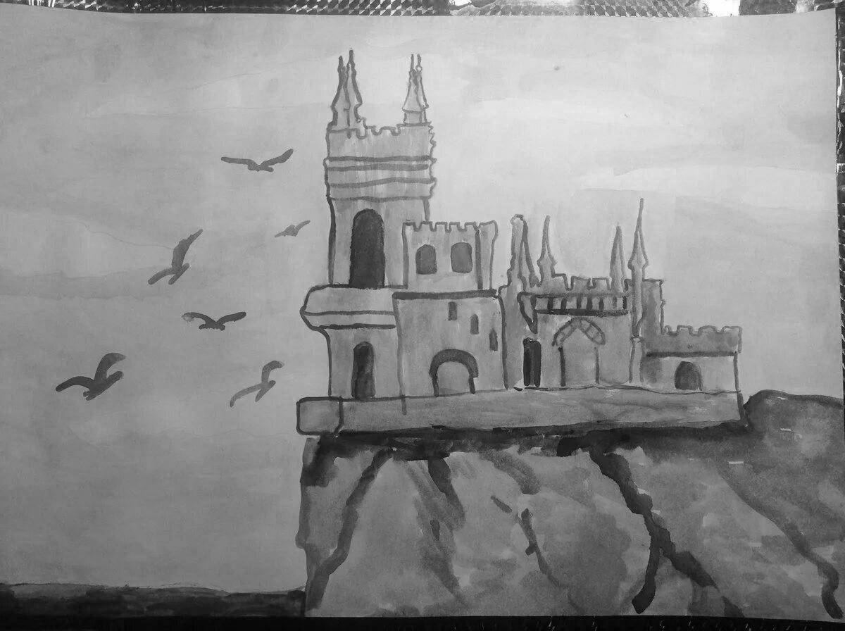 Coloring swallow's nest in captivity of the Crimea