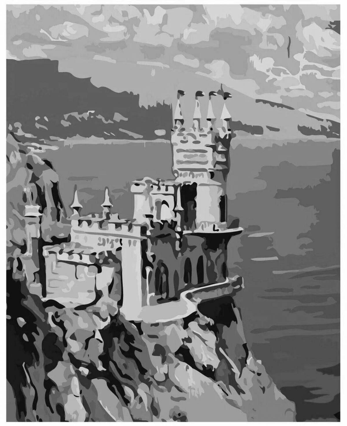 Crimea exotic swallow's nest coloring book