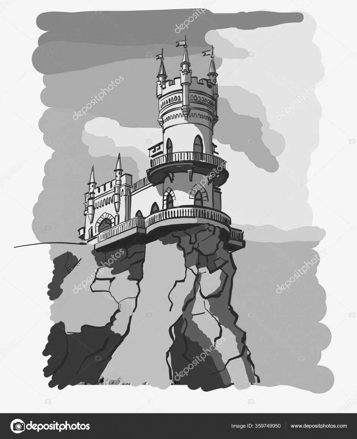 Crimea Swallow's Nest Coloring Page