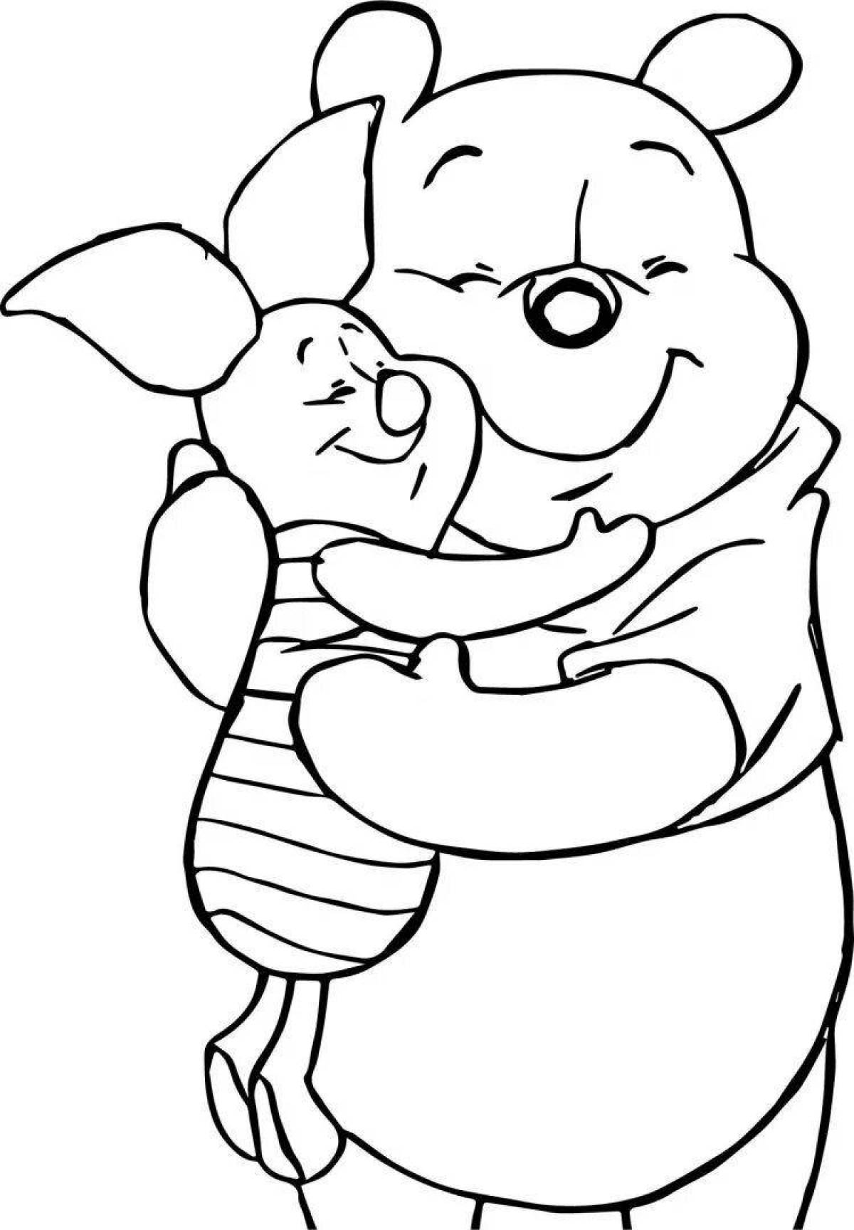 Fascinating coloring for Piglet and Winnipoo