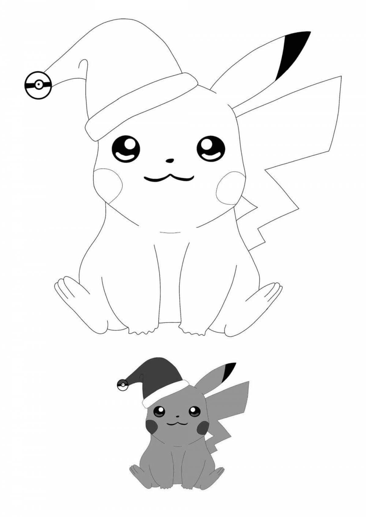 Christmas pikachu coloring book