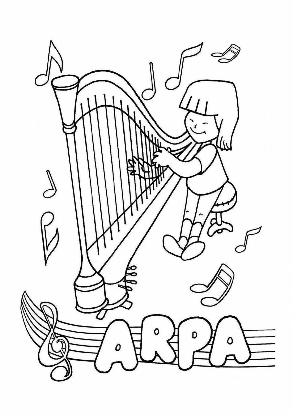 Colorful musical coloring grade 1