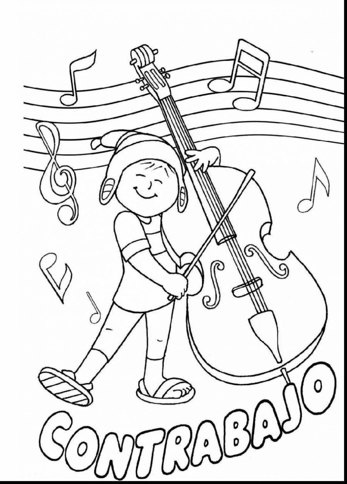 Attractive musical coloring book for grade 1