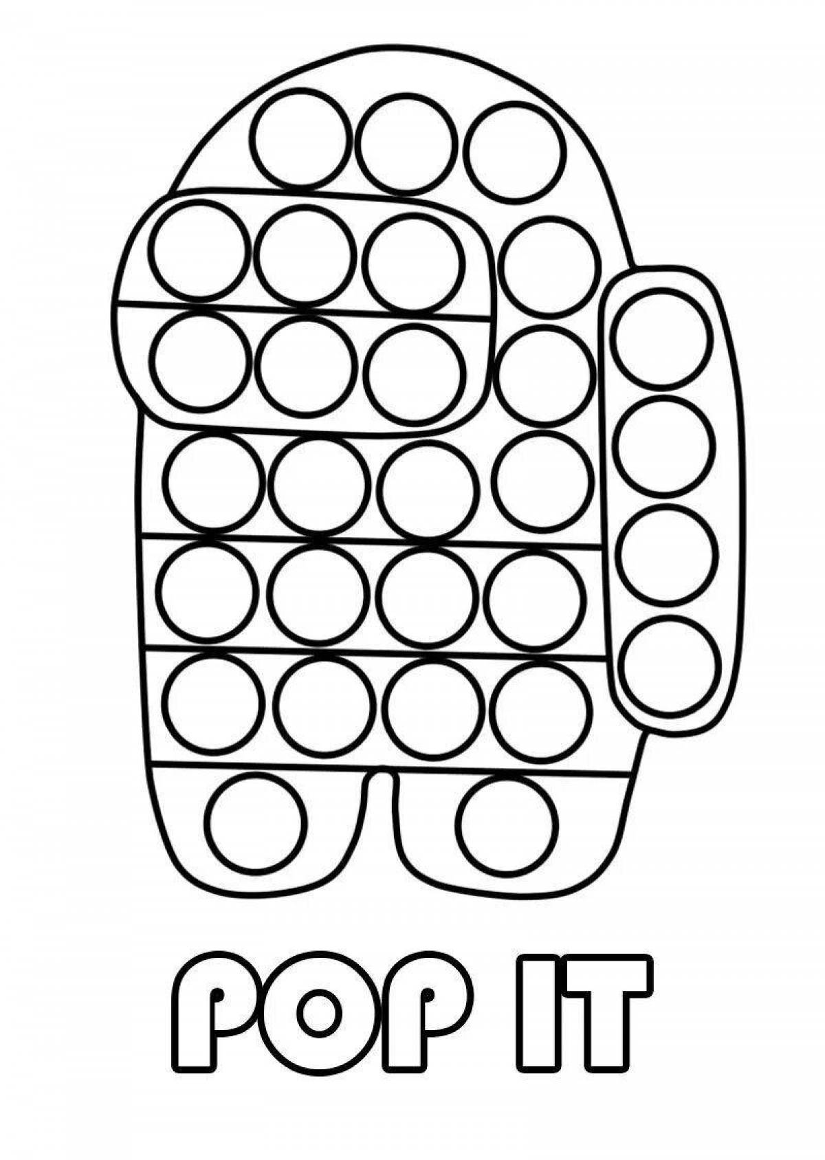 Photo Pop it antistress relaxing coloring book