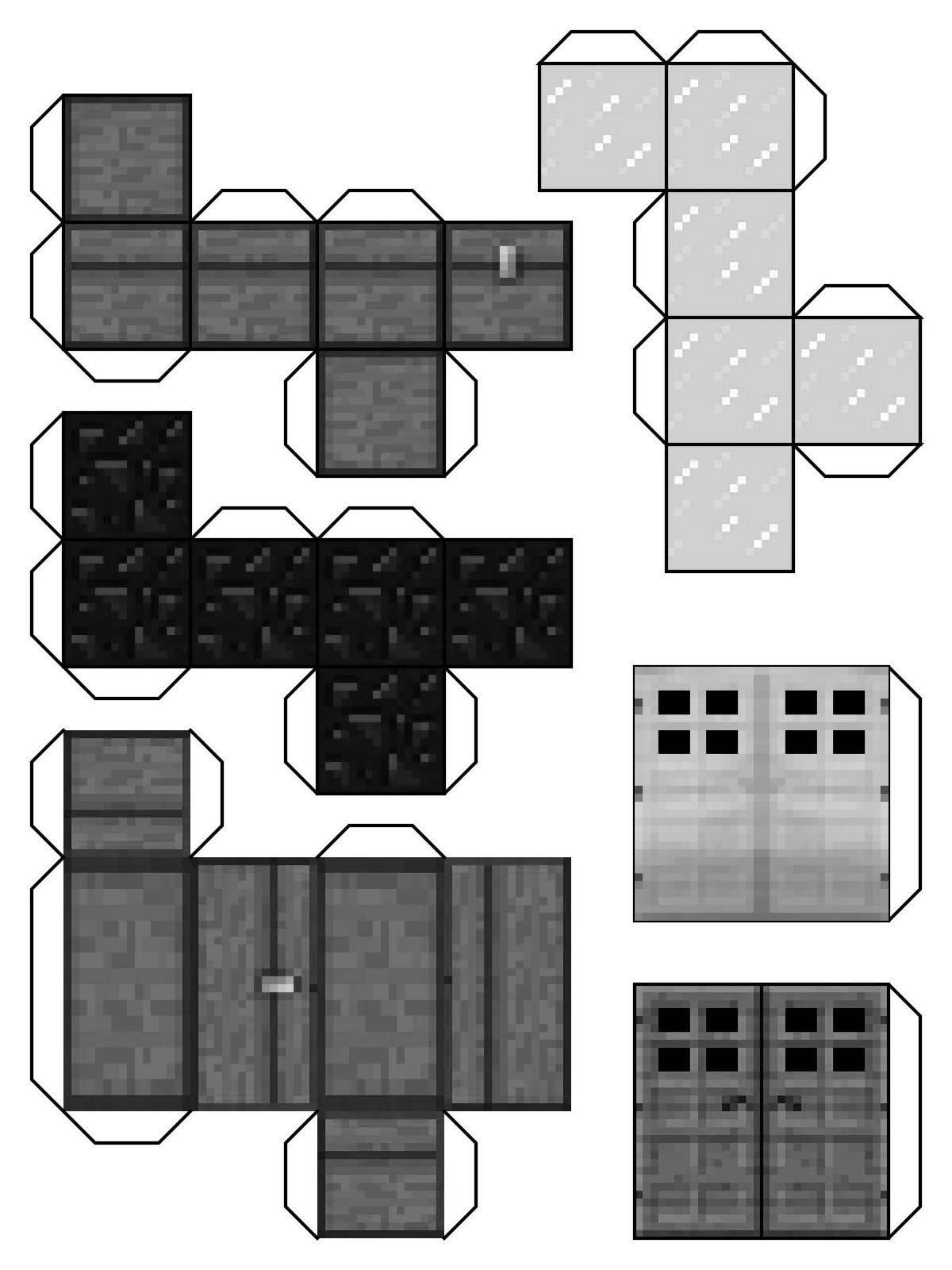 Потрясающая цветная раскраска бумажные поделки майнкрафт