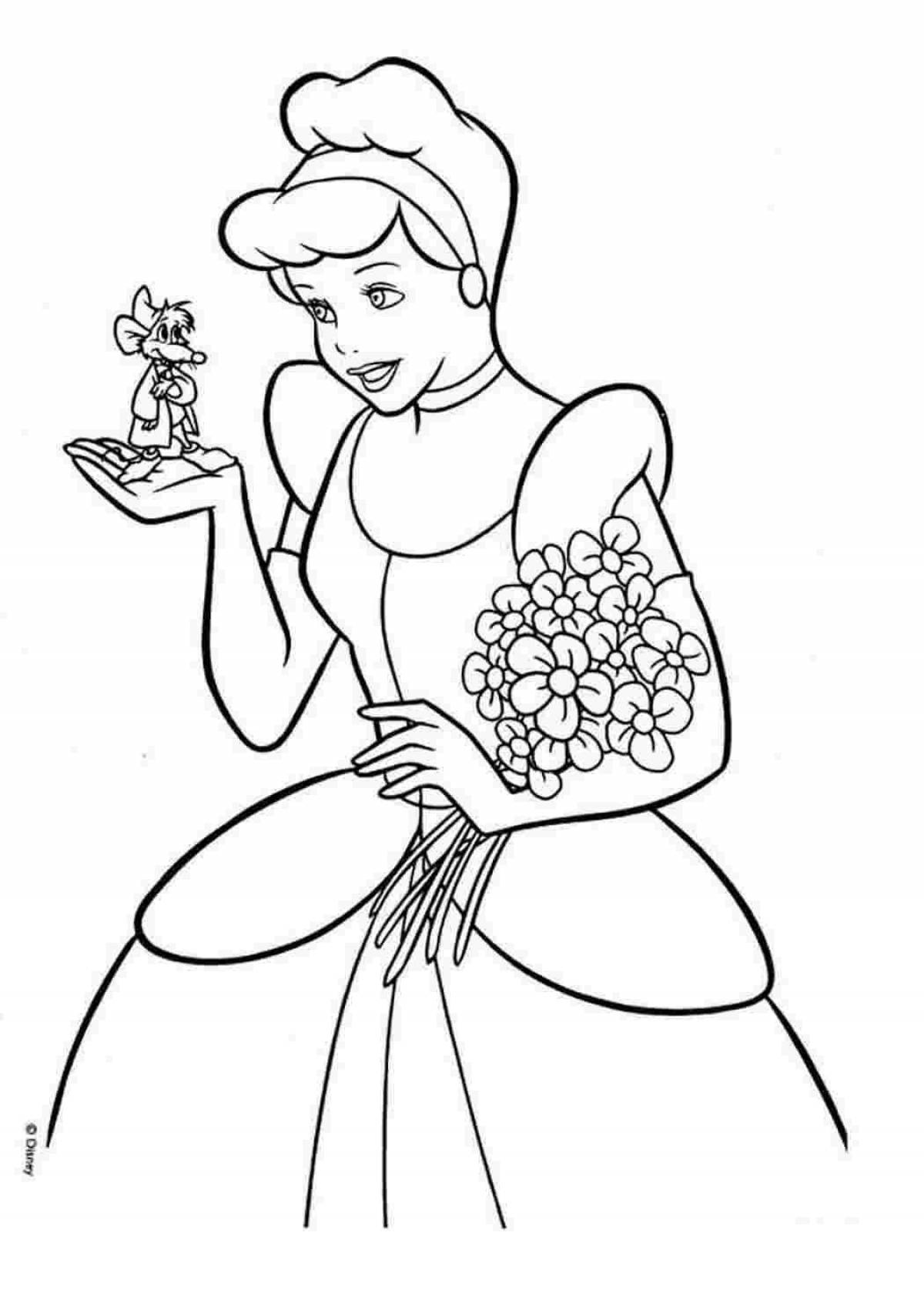 Cinderella Charming Coloring Page