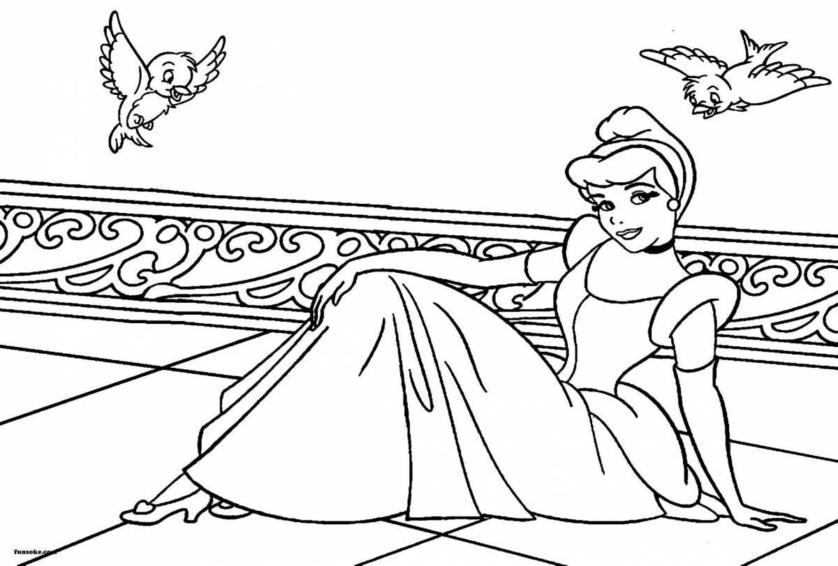 Delightful coloring Cinderella