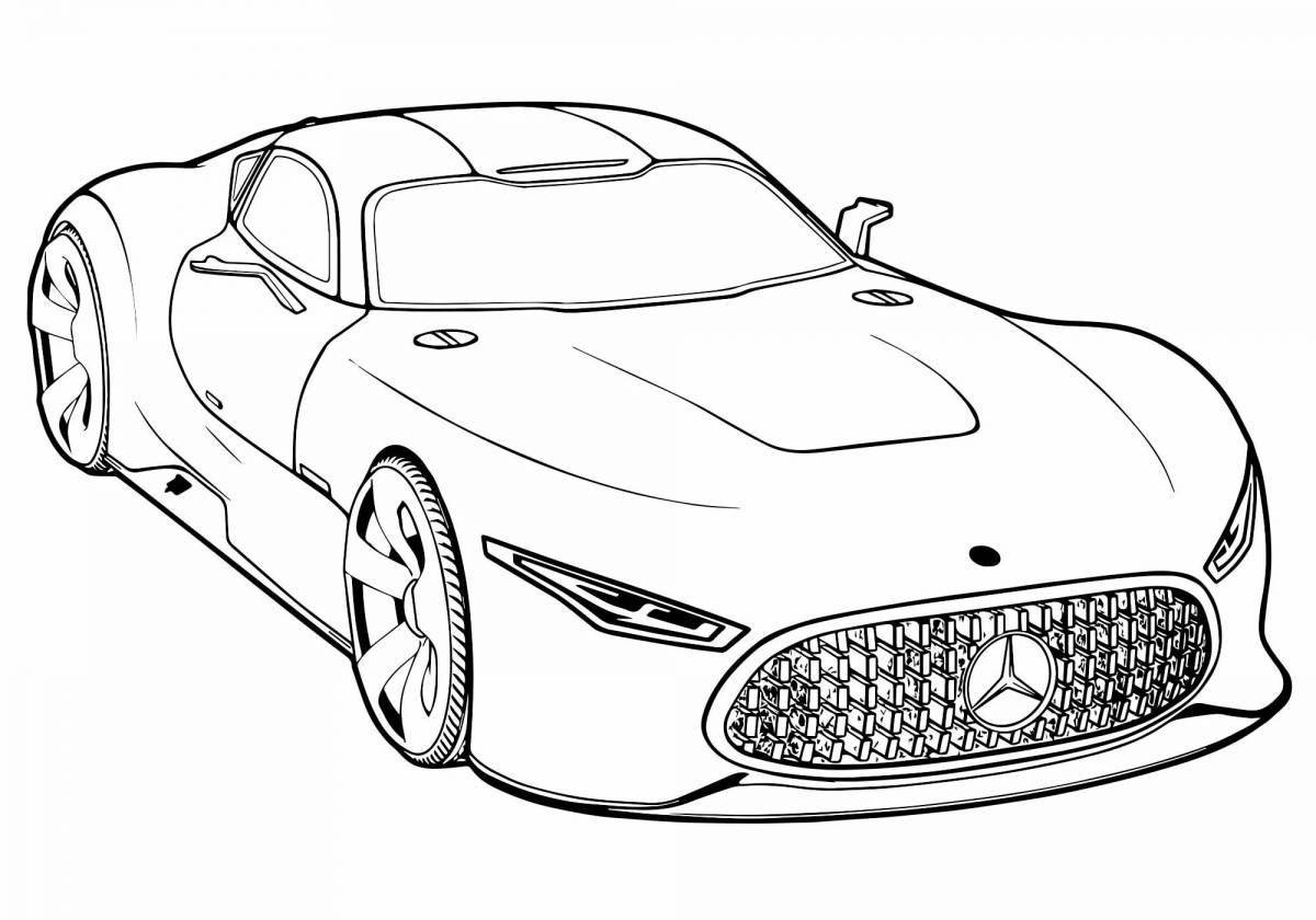 Great mercedes car coloring book for kids