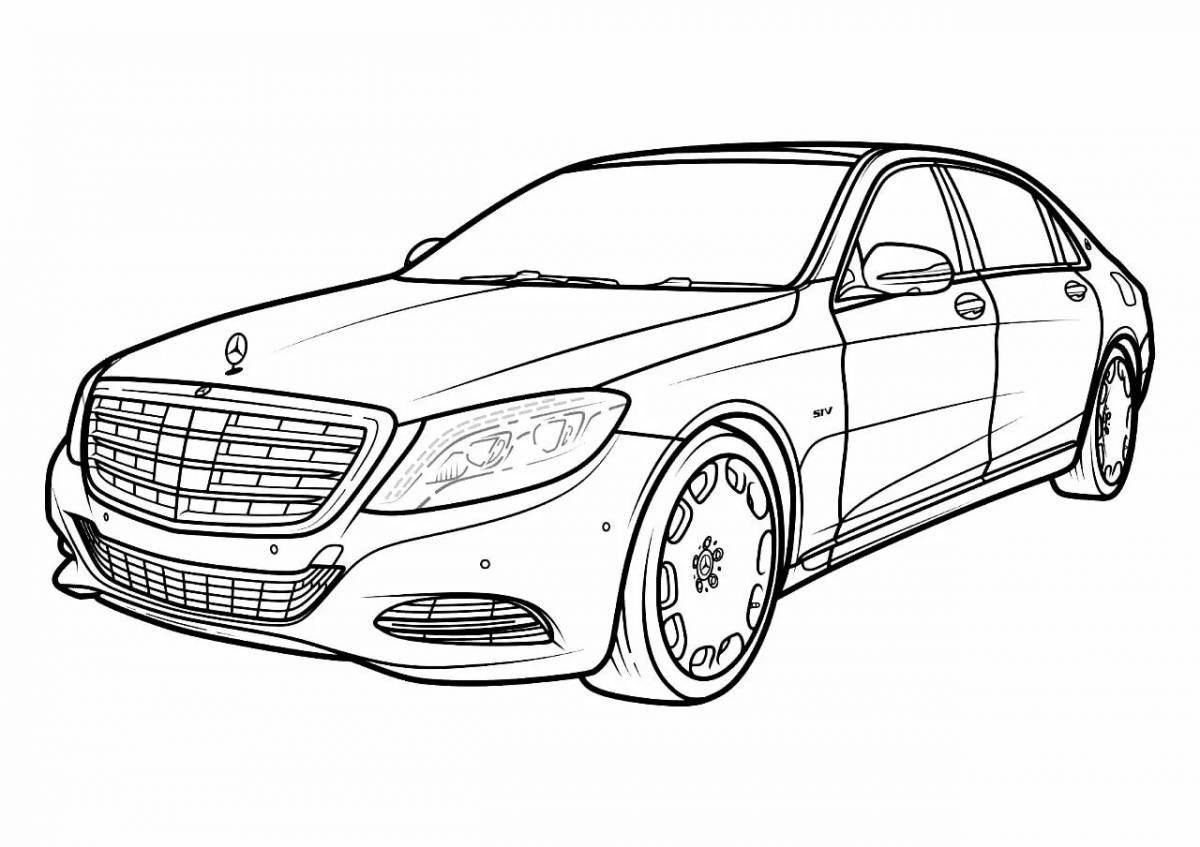 An outstanding mercedes car coloring book for children