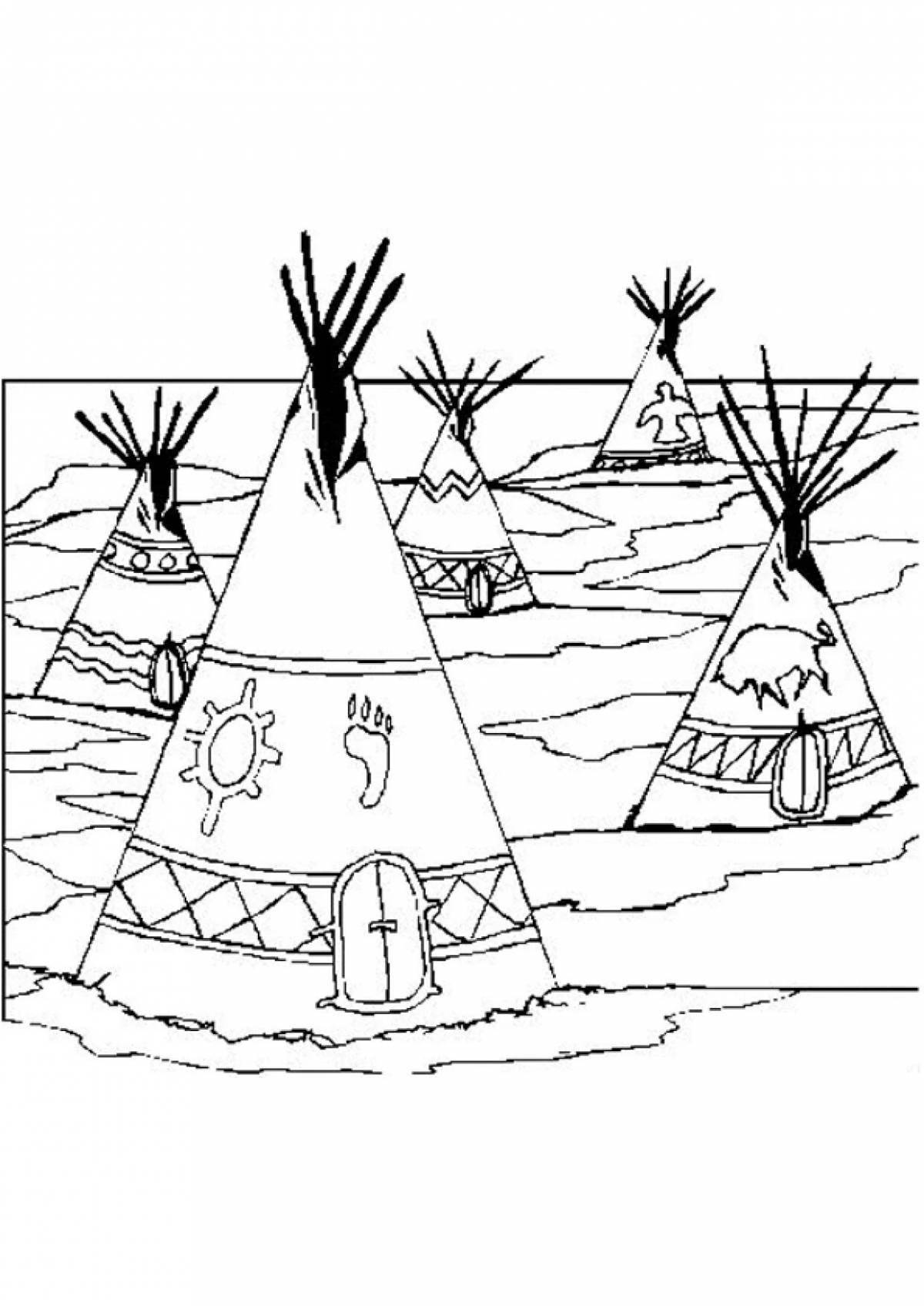 Amazing coloring book for children of the north