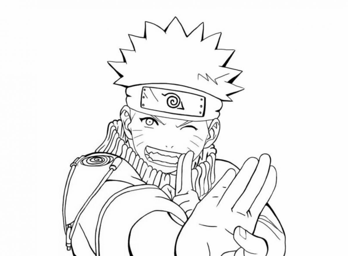 Amazing naruto anime coloring page