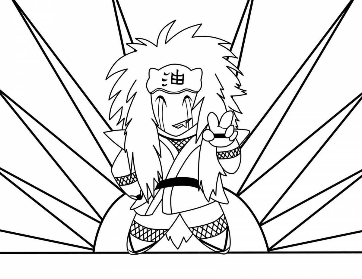 Brave naruto anime coloring page