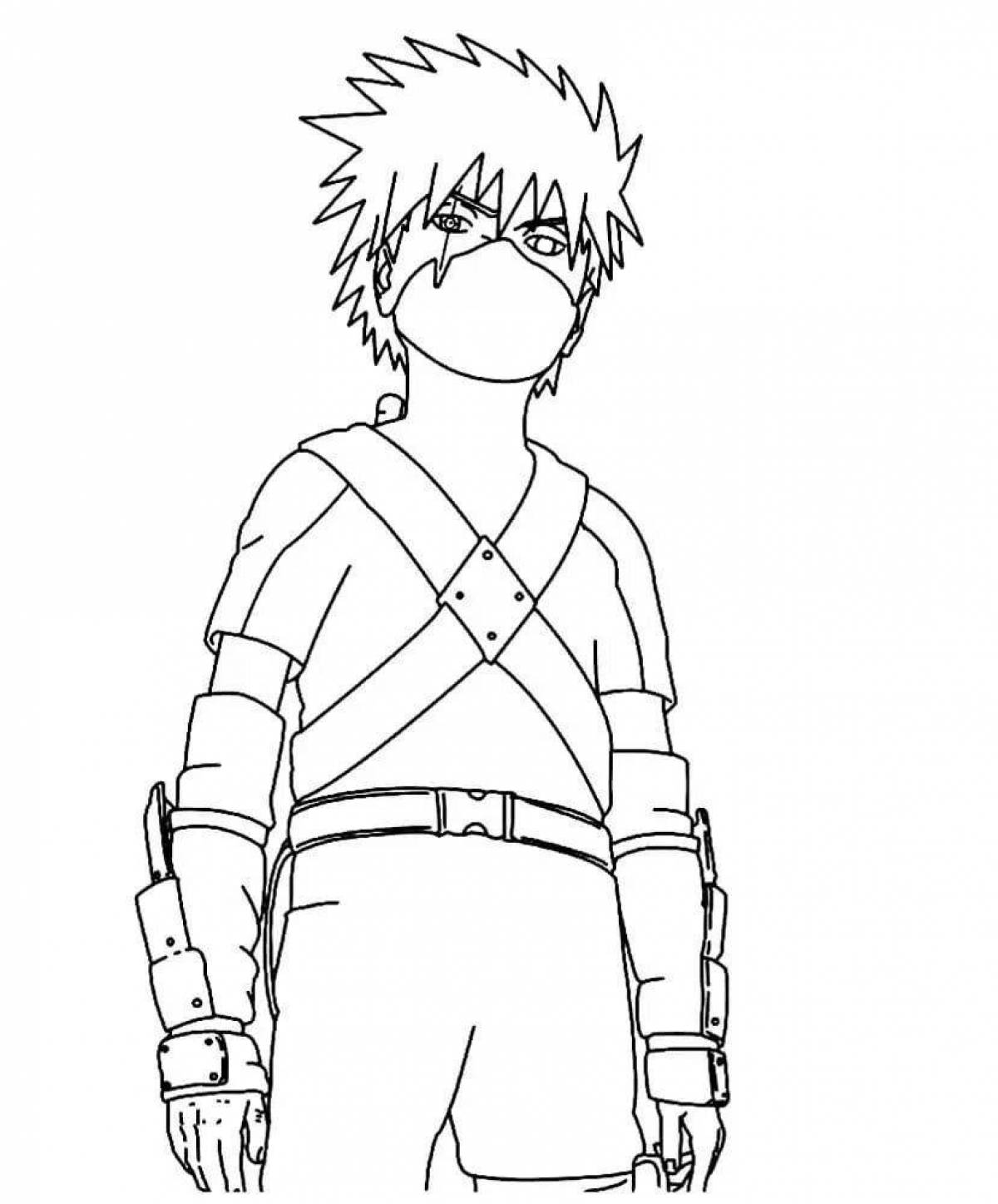 Amazing naruto anime coloring page