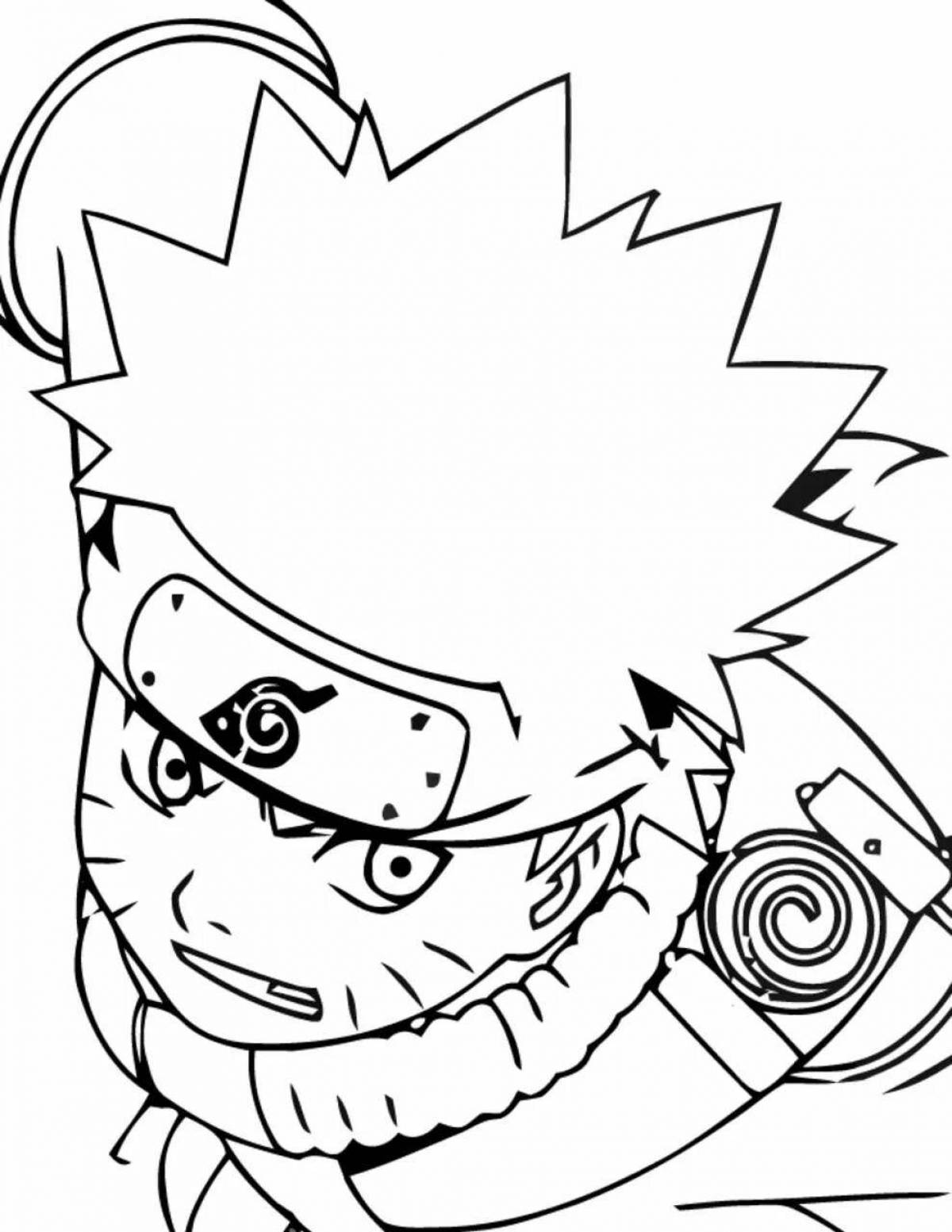 Charming coloring anime naruto