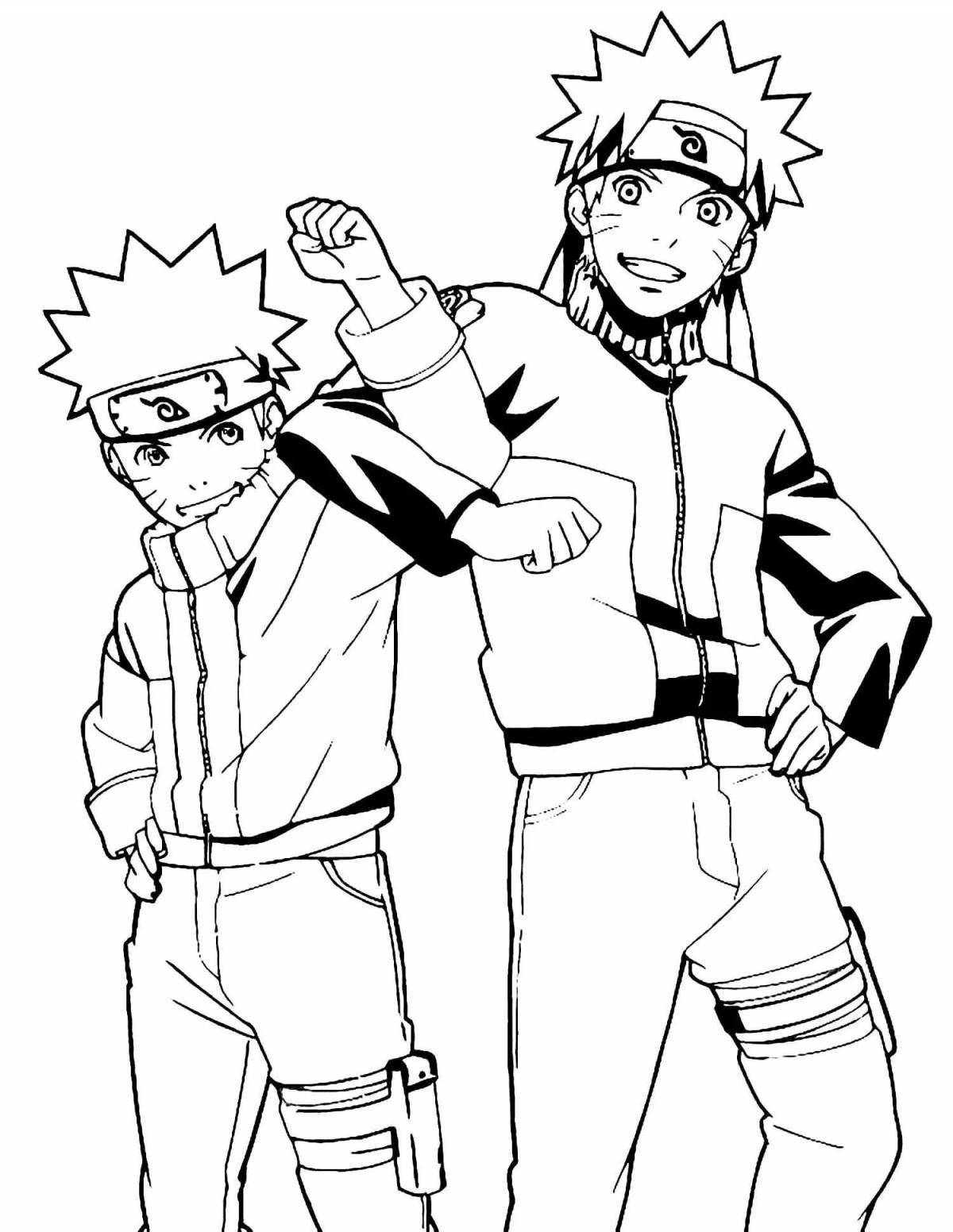 Character naruto anime coloring book