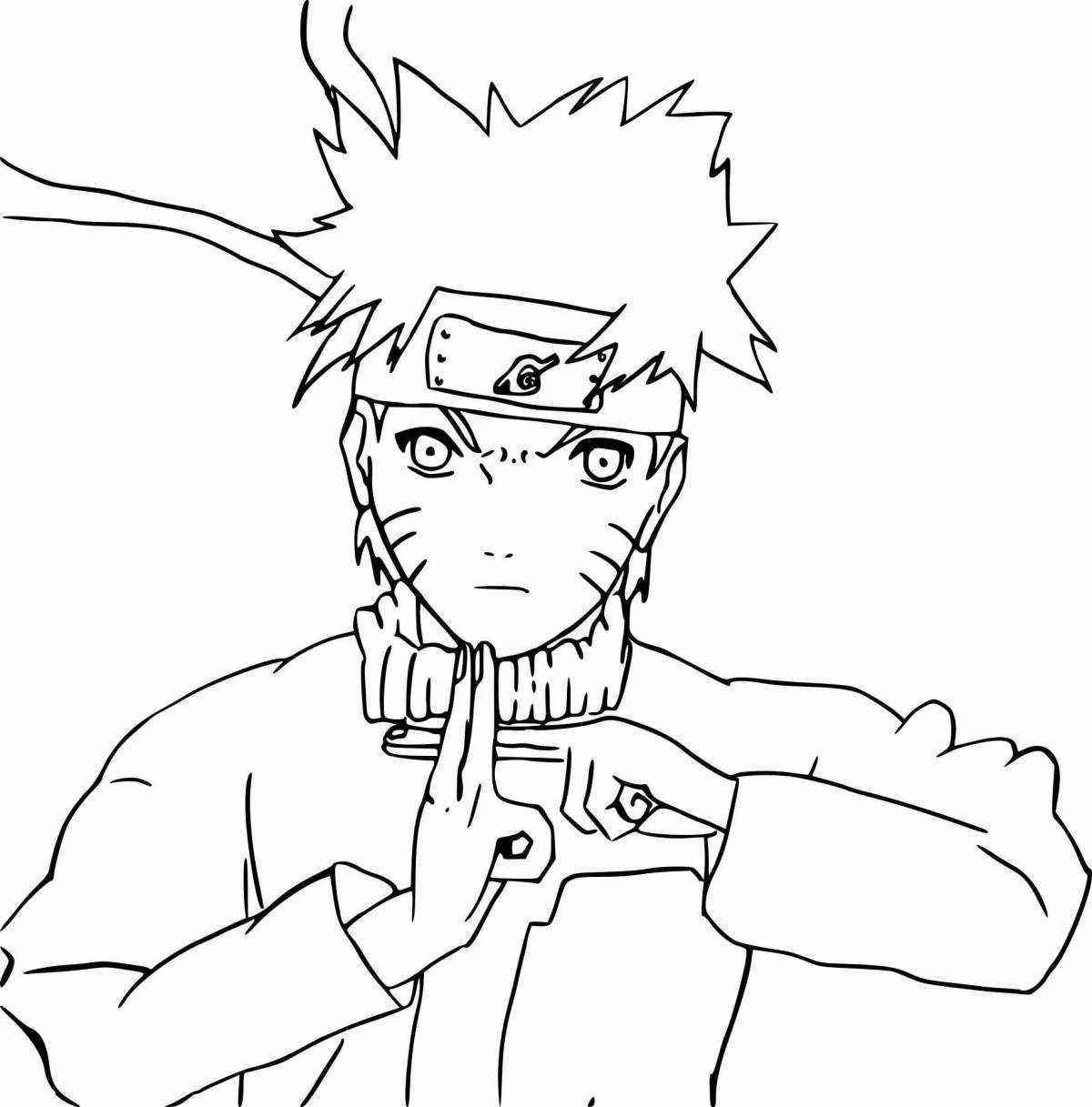 Naruto anime dynamic coloring book