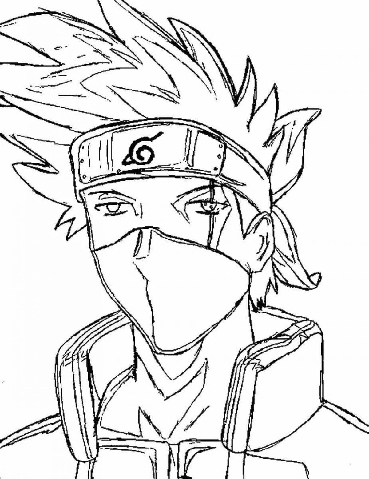 Intriguing naruto anime coloring page