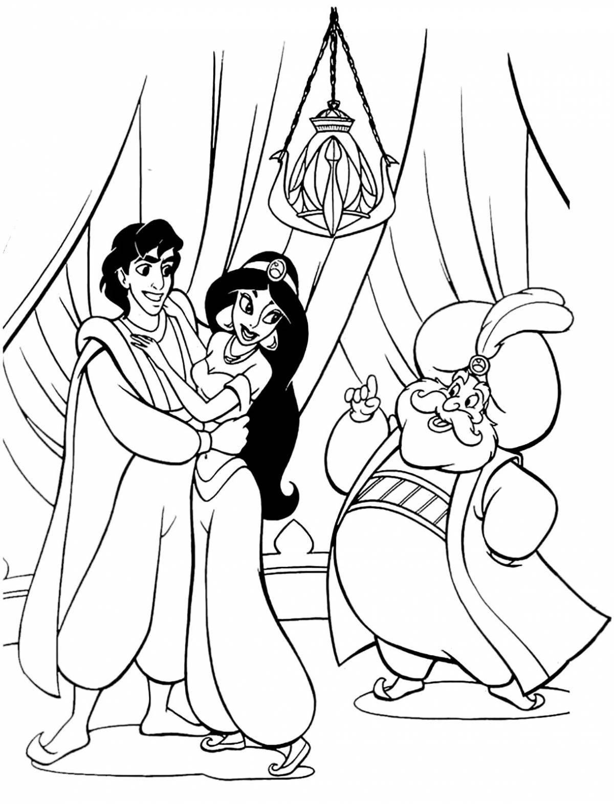 Merry Aladdin coloring book