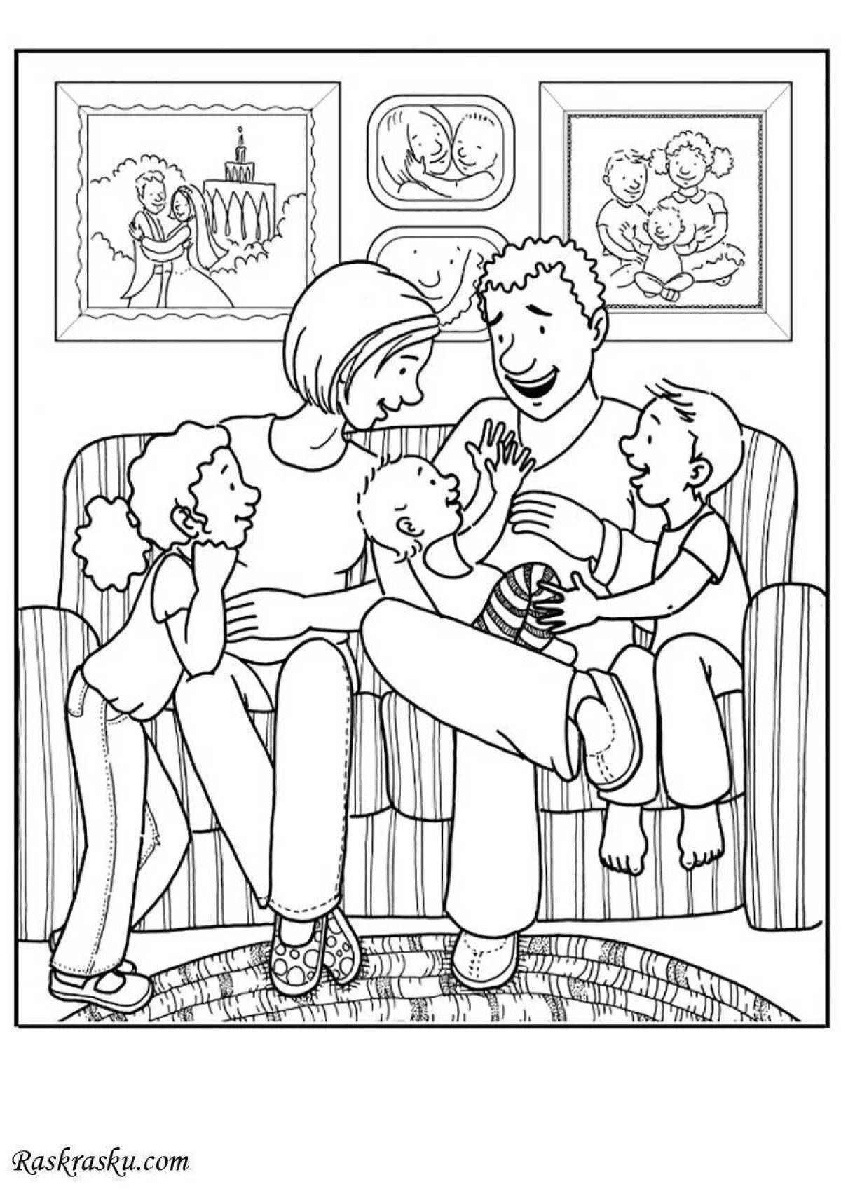 Coloring content family whole family