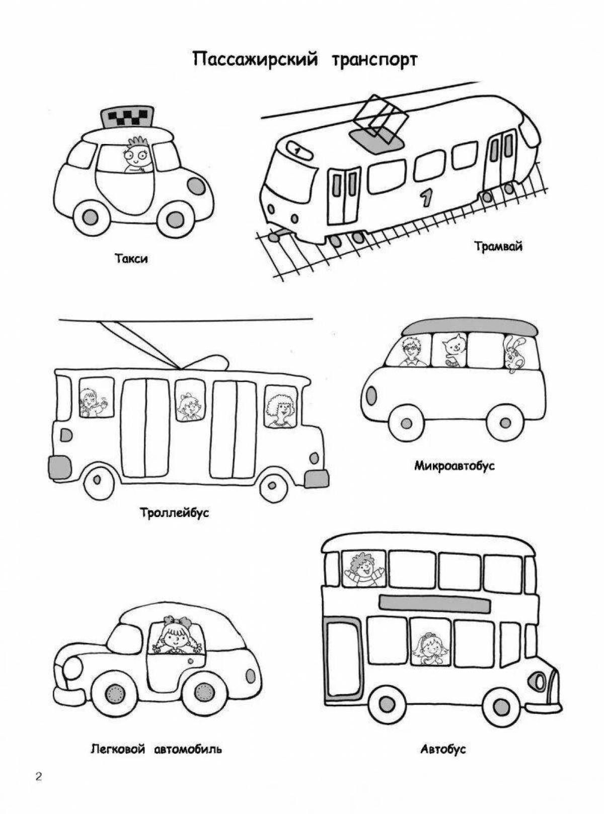 Joyful coloring for preschoolers modes of transport